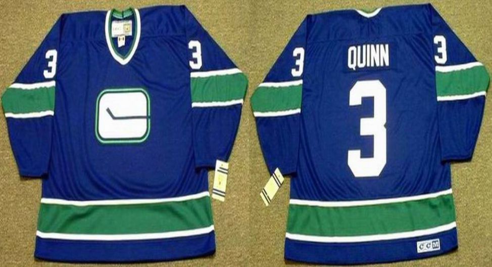 2019 Men Vancouver Canucks #3 Quinn Blue CCM NHL jerseys->vancouver canucks->NHL Jersey